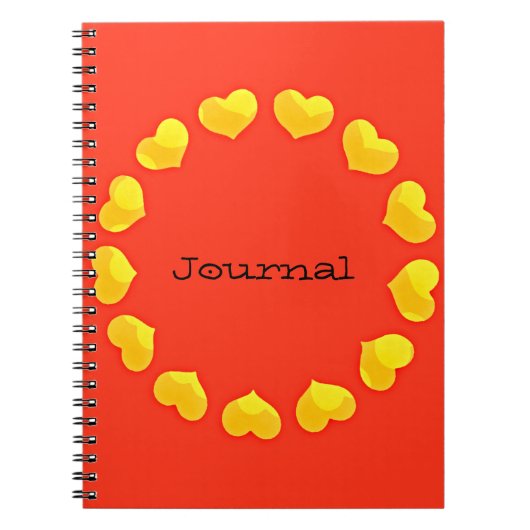 Cercle des Coeurs Orange Yellow Journal Carnet (Devant)
