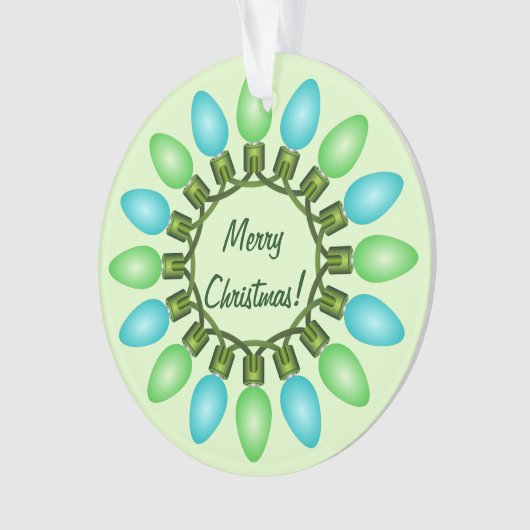 Cercle des lumières de Noël en bleu et vert (devant)