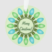 Cercle des lumières de Noël en bleu et vert (devant)