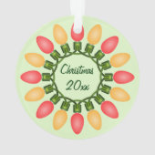 Cercle des lumières de Noël en rouge et orange (dos)