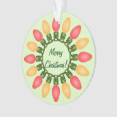 Cercle des lumières de Noël en rouge et orange (devant)