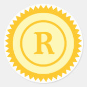 Cercle d'étoile jaune de certification autocollant (Devant)