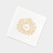 Cercle d'or mariage feuille monogramme personnalis (Gauche)