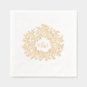 Cercle d'or mariage feuille monogramme personnalis (Recto)