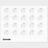 Cercle en marbre favoriser autocollant (Feuille)