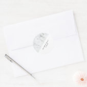 Cercle en marbre favoriser autocollant (Enveloppe)