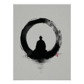 Cercle Enso - Art mural à l'encre Zen - Décor mini (Devant)