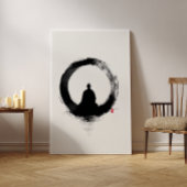 Cercle Enso - Art mural à l'encre Zen - Décor mini