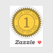 Cercle étoile jaune prix vinyle stickers (Feuille)