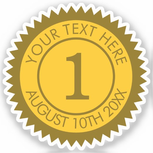 Cercle étoile jaune prix vinyle stickers (Recto)