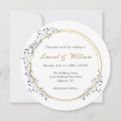 Cercle Faire-part de mariage de courroie pourpre o (Devant)