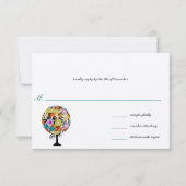 Cercle Forêt Magique d'Amour Mariage Invitations (Devant)