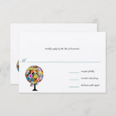 Cercle Forêt Magique d'Amour Mariage Invitations (Devant / Derrière)