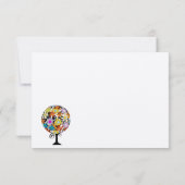 Cercle Forêt Magique d'Amour Mariage Invitations (Dos)