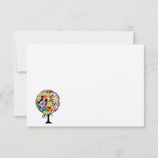 Cercle Forêt Magique d'Amour Mariage Invitations (Dos)