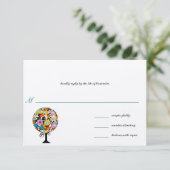 Cercle Forêt Magique d'Amour Mariage Invitations (Debout devant)