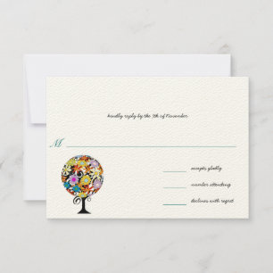 Cercle Forêt Magique d'Amour Mariage Invitations