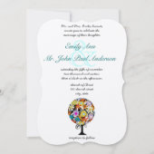 Cercle Forêt Magique d'Amour Mariage Invitations (Devant)