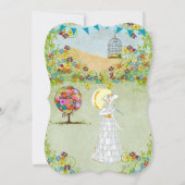 Cercle Forêt Magique d'Amour Mariage Invitations (Dos)