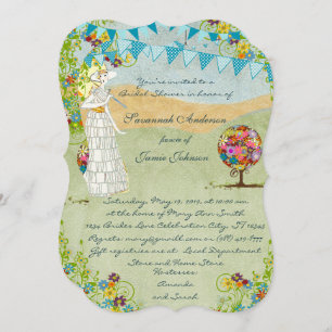Cercle Forêt Magique d'Amour Mariage Invitations