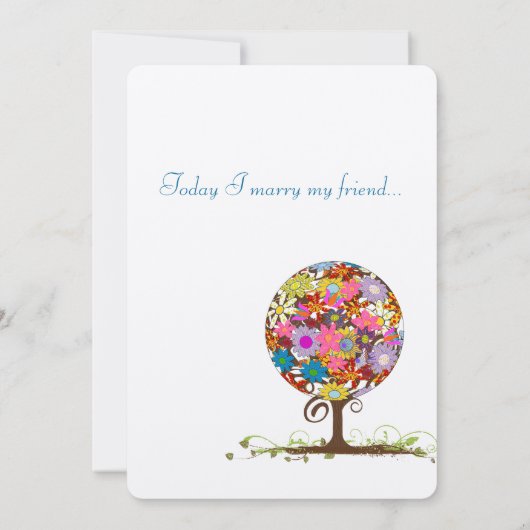 Cercle Forêt Magique d'Amour Mariage Invitations (Dos)