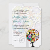 Cercle Forêt Magique d'Amour Mariage Invitations (Devant)