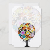 Cercle Forêt Magique d'Amour Mariage Invitations (Dos)