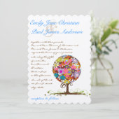 Cercle Forêt Magique d'Amour Mariage Invitations (Debout devant)