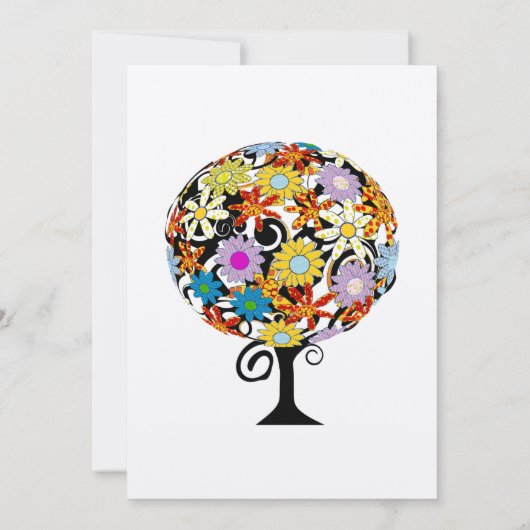 Cercle Forêt Magique d'Amour Mariage Invitations (Dos)