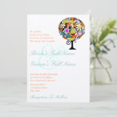 Cercle Forêt Magique d'Amour Mariage Invitations (Debout devant)