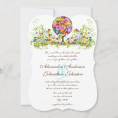 Cercle Forêt Magique d'Amour Mariage Invitations (Devant)