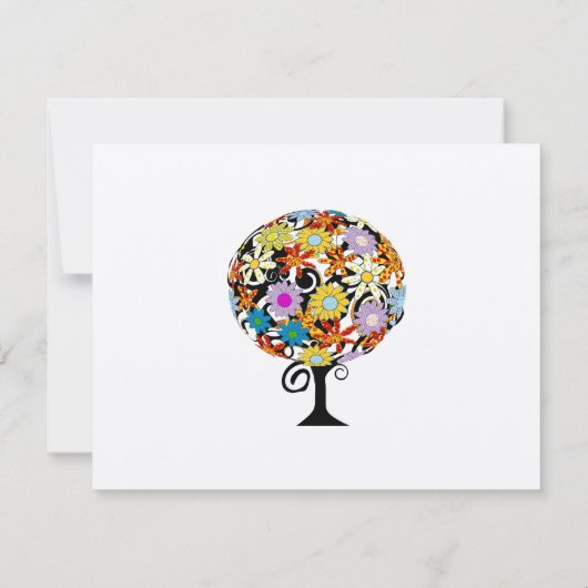 Cercle Forêt Magique d'Amour Mariage Invitations (Dos)