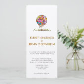 Cercle Forêt Magique d'Amour Mariage Invitations (Debout devant)
