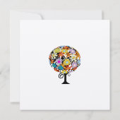 Cercle Forêt Magique d'Amour Mariage Invitations (Dos)