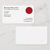 Cercle Japonais Hinomaru De Cartes de visite Du So (Devant / Derrière)