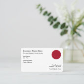 Cercle Japonais Hinomaru De Cartes de visite Du So (Debout devant)