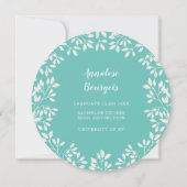 Cercle Laurel Wreath Graduation Invitation du Grad (Dos)