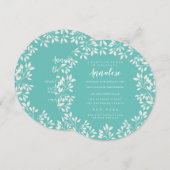 Cercle Laurel Wreath Graduation Invitation du Grad (Devant / Derrière)