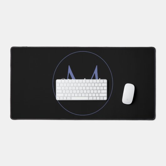Cercle minimal moderne nom initial monogramme mode (Clavier et souris)