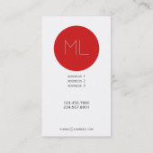 Cercle moderne de rouge de carte de visite de (Dos)