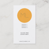 Cercle moderne d'orange de carte de visite de (Dos)