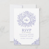 cercle monogramme feuille mariage RSVP (Devant)