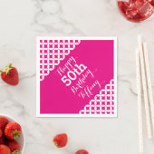 Cercle motif 50e anniversaire serviettes en papier (En situation)