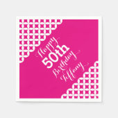Cercle motif 50e anniversaire serviettes en papier (Devant)