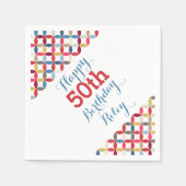 Cercle motif 50e anniversaire serviettes en papier (Devant)