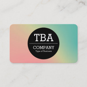 Cercle noir v2 - Carte de visite à dégradé doux