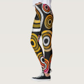 Cercle orange leggings abstraits (Gauche)