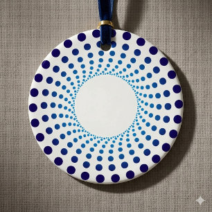 Cercle pointillé bleu moderne