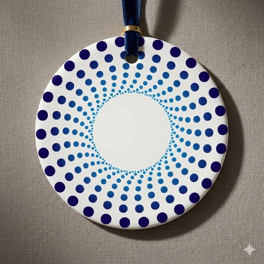 Cercle pointillé bleu moderne