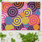 cercle psychédélique serviette de cuisine (Plié)